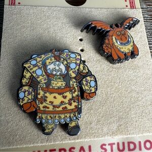 Epic Universe Universal How to Train Your Dragon Fishlegs & Meatlug 2 Pin Set
